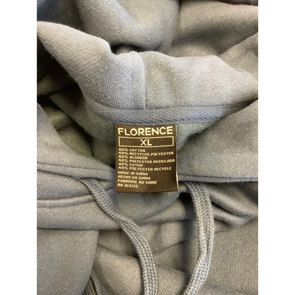 NEW! Florence Marine X Sz XL Nui Loa Hoodie Blue Sweatshirt $85 Organic Repreve - Picture 11 of 12